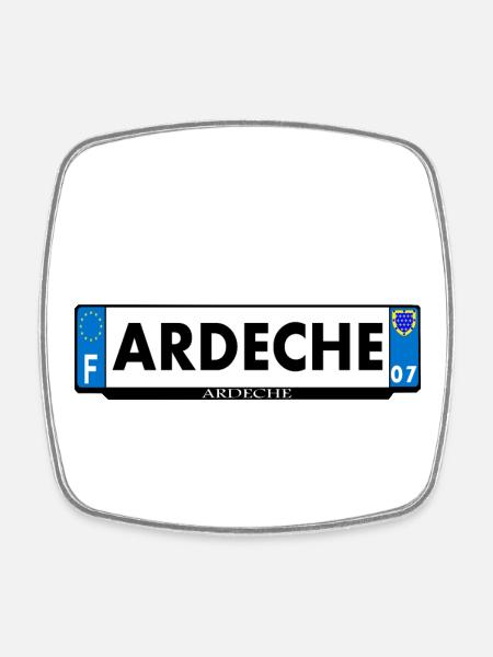 ardèche - Magnet carré - blanc