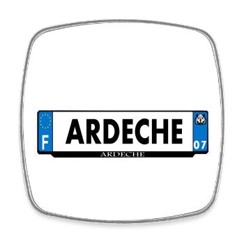 ardèche - Square fridge magnet - white - Front