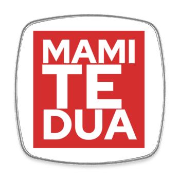 Mami të dua - Viereckiger Kühlschrankmagnet - Weiß - Vorne