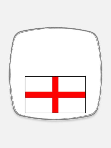 England flag - Square fridge magnet - white
