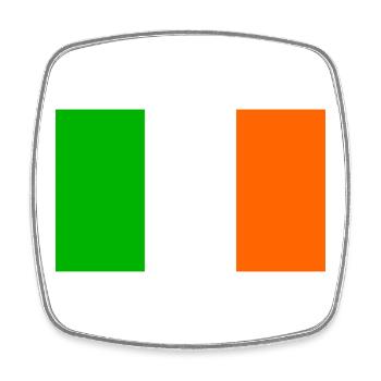 Irish Flag - Square fridge magnet - white - Front