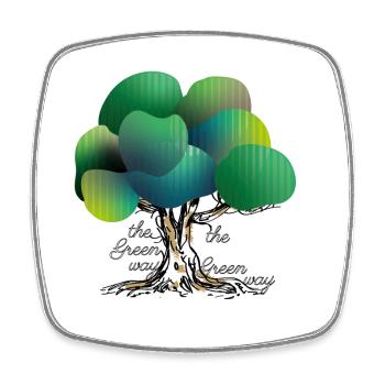 The green Way - Magnet carré - blanc - Devant