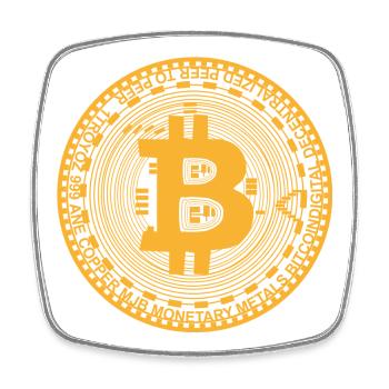 bitcoin - Viereckiger Kühlschrankmagnet - Weiß - Vorne