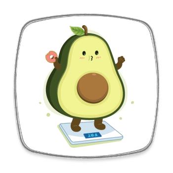 Avocado on Diet Funny Food Design - Square fridge magnet - white - Front