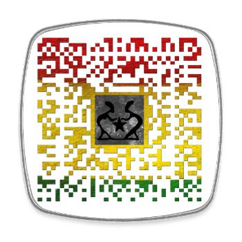 Reggae Code - Square fridge magnet - white - Front