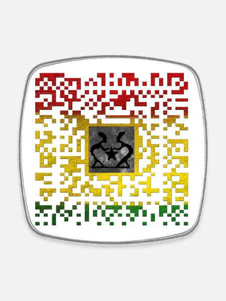 Reggae Code - Square fridge magnet - white