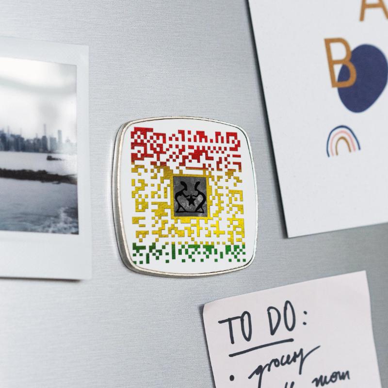 Square fridge magnet