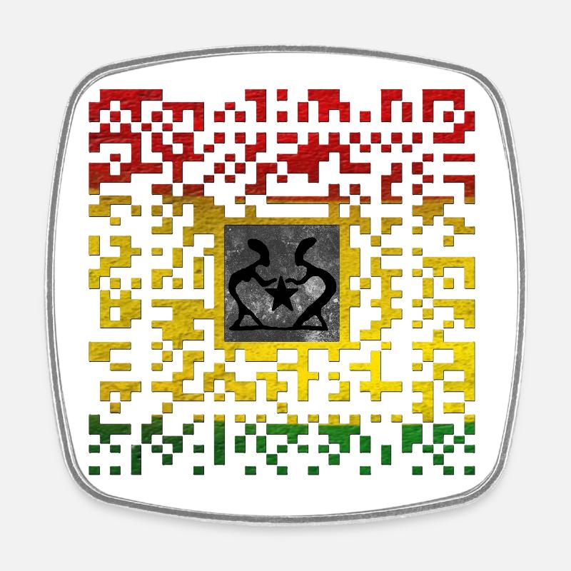 Reggae Code - Square fridge magnet - white
