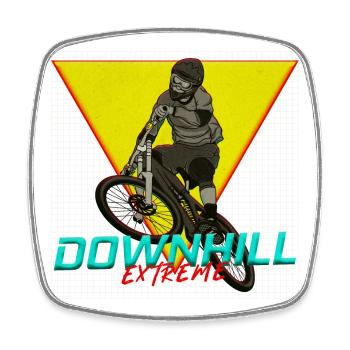 Downhill Extreme Motiv - Square fridge magnet - white - Front