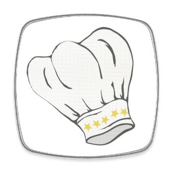 Kochmütze sternenmuster, kochen, schenken männer - Viereckiger Kühlschrankmagnet - Weiß - Vorne