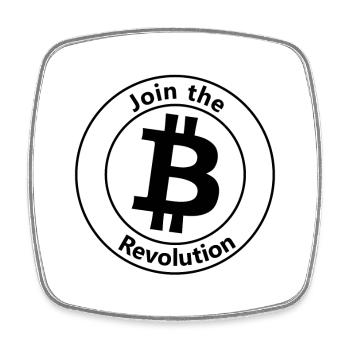 La révolution Bitcoin - Magnet carré - blanc - Devant