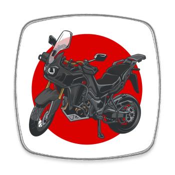 Africa Twin Enduro - japan black - Viereckiger Kühlschrankmagnet - Weiß - Vorne