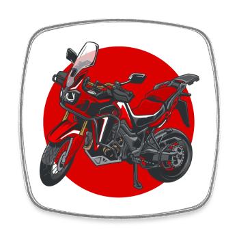 Africa Twin Enduro - japan trired - Viereckiger Kühlschrankmagnet - Weiß - Vorne