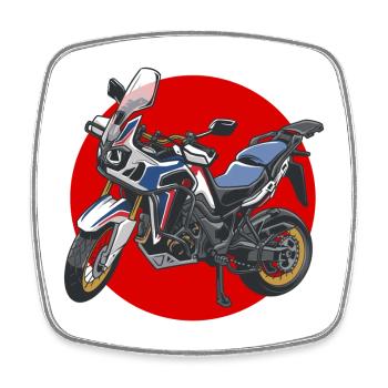 Africa Twin Enduro - japan tricolor - Viereckiger Kühlschrankmagnet - Weiß - Vorne