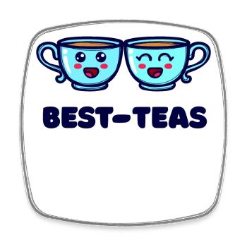 Meilleur tasse de thé De Thé Saying - Magnet carré - blanc - Devant