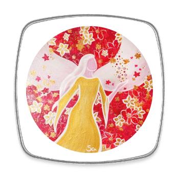 FleursEngel - Sonja Ariel par Staden - Magnet carré - blanc - Devant