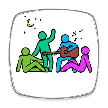 Best Friends Buddy Friendship - Square fridge magnet - white - Front