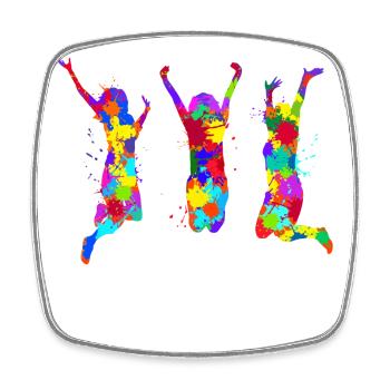 Best Friends Forever Girlfriend Buddy - Square fridge magnet - white - Front