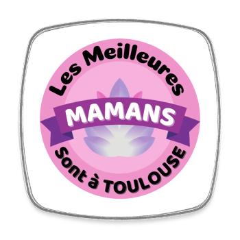 Les meilleures Mamans sont à Toulouse - Magnet carré - blanc - Devant