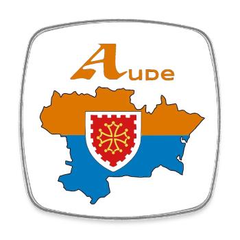 aude - Viereckiger Kühlschrankmagnet - Weiß - Vorne
