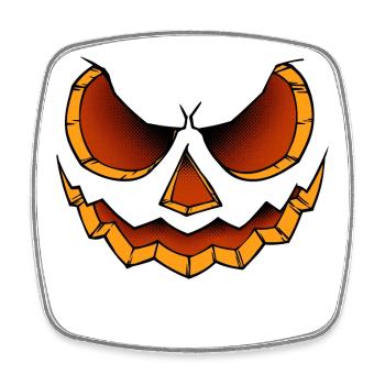 Gruselig Kürbis Halloween - Viereckiger Kühlschrankmagnet - Weiß - Vorne