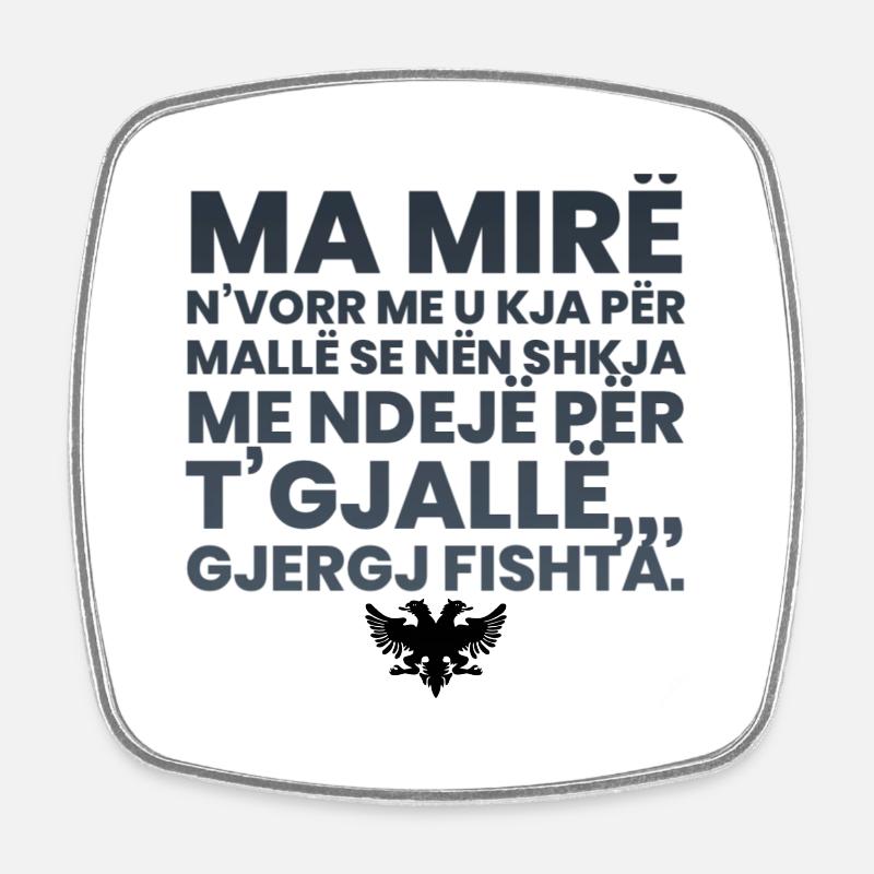 Fishta - Viereckiger Kühlschrankmagnet - Weiß