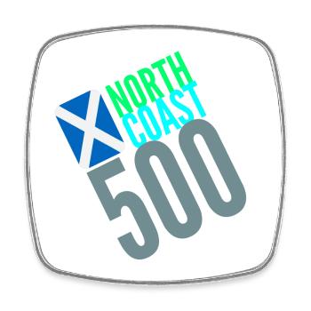 NORTH COAST 500 SCOTLAND - Square fridge magnet - white - Front