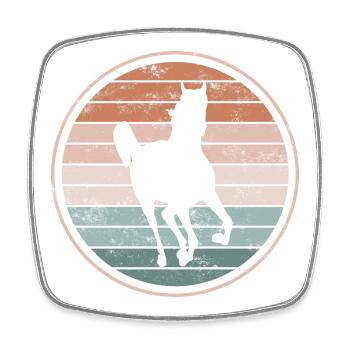 Horse Horses - Square fridge magnet - white - Front