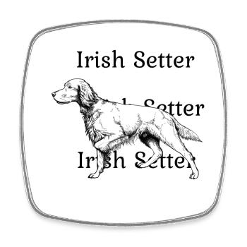 Irish Setter vorstehend - Viereckiger Kühlschrankmagnet - Weiß - Vorne
