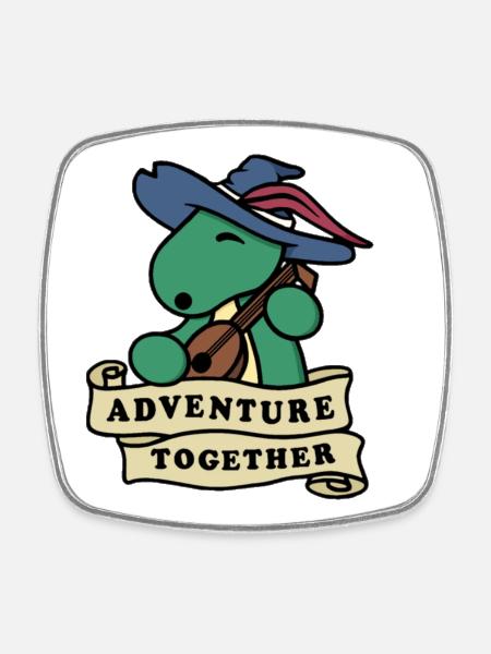 Adventure Together - Square fridge magnet - white