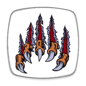 Animal claws - Square fridge magnet - white - Front