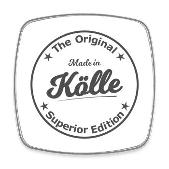Made in Kölle - Viereckiger Kühlschrankmagnet - Weiß - Vorne