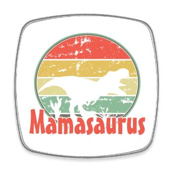 Mama Mamasaurus - Viereckiger Kühlschrankmagnet - Weiß - Vorne