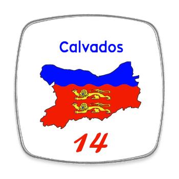 Calvados - Magnet carré - blanc - Devant