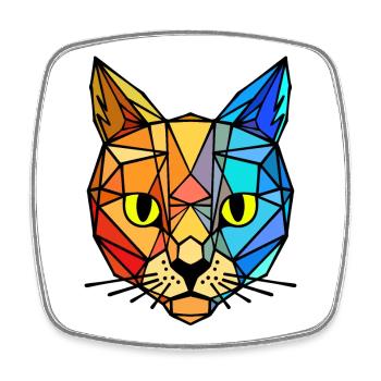 Animal Tiger - Square fridge magnet - white - Front