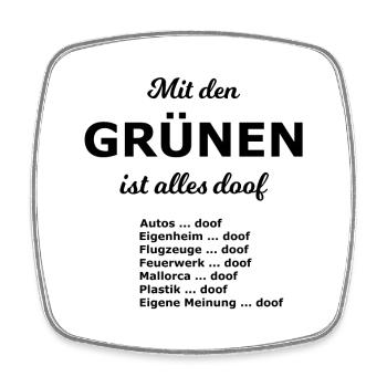 Doof - Viereckiger Kühlschrankmagnet - Weiß - Vorne