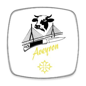 Aveyron - Square fridge magnet - white - Front
