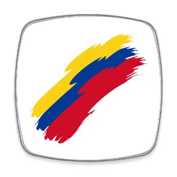 Colombie - Magnet carré - blanc - Devant