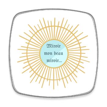 miroir mon beau miroir blanche neige narcissisme - Magnet carré - blanc - Devant