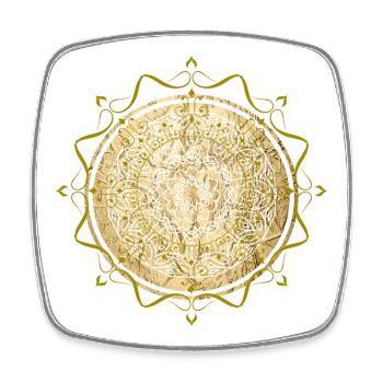 mandala bouddhisme spiritualité - Magnet carré - blanc - Devant