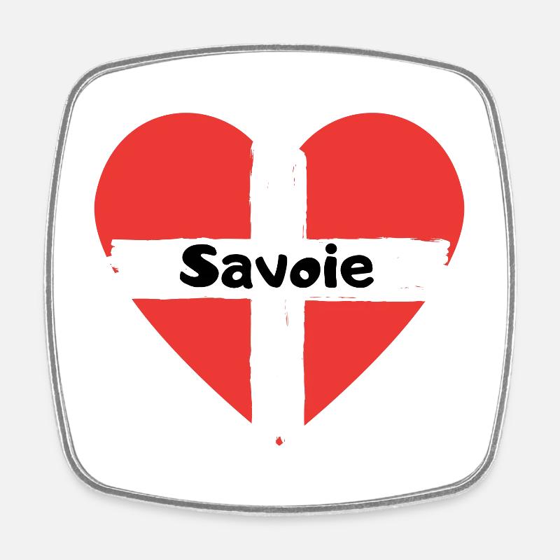 Savoy Flag Heart - Square fridge magnet - white