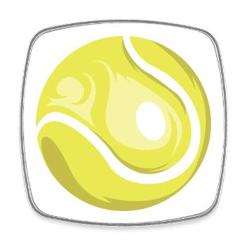 Tennis Ball Icon Tennis Player Club Team - Square fridge magnet - white - Front