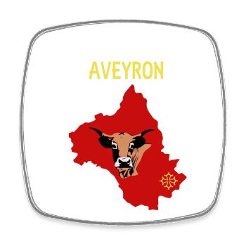 Aveyron - Square fridge magnet - white - Front