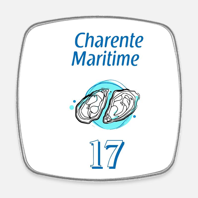 Charente-Maritime - Magnet carré - blanc