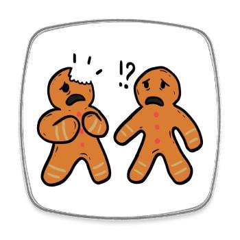 Weihnachten Xmas Lebkuchen - Viereckiger Kühlschrankmagnet - Weiß - Vorne