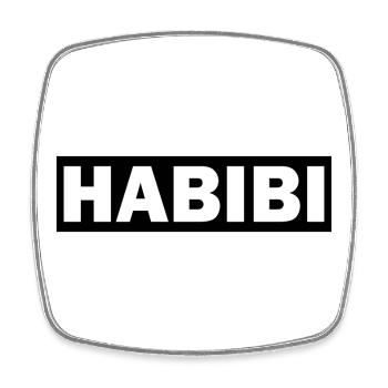Habibi Arabic Favorite Arab Islam Muslim Gift - Square fridge magnet - white - Front