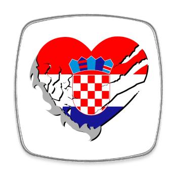 Kroatien - Kroatien - Viereckiger Kühlschrankmagnet - Weiß - Vorne