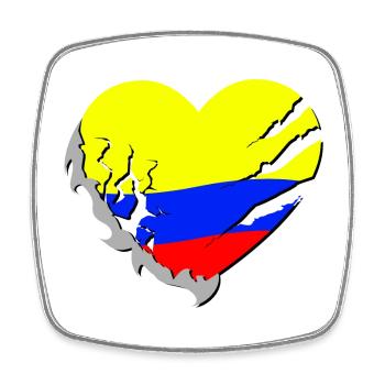 Colombia - Square fridge magnet - white - Front