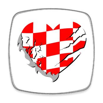 Kroatien - Kroatien - Viereckiger Kühlschrankmagnet - Weiß - Vorne