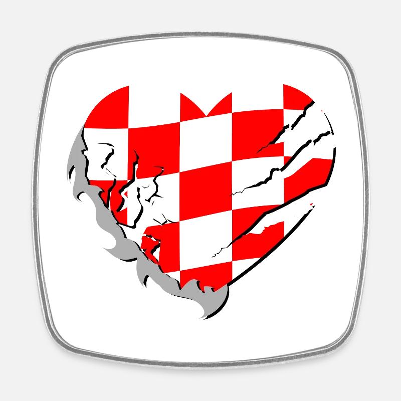 Croacia - Croatia - Square fridge magnet - white